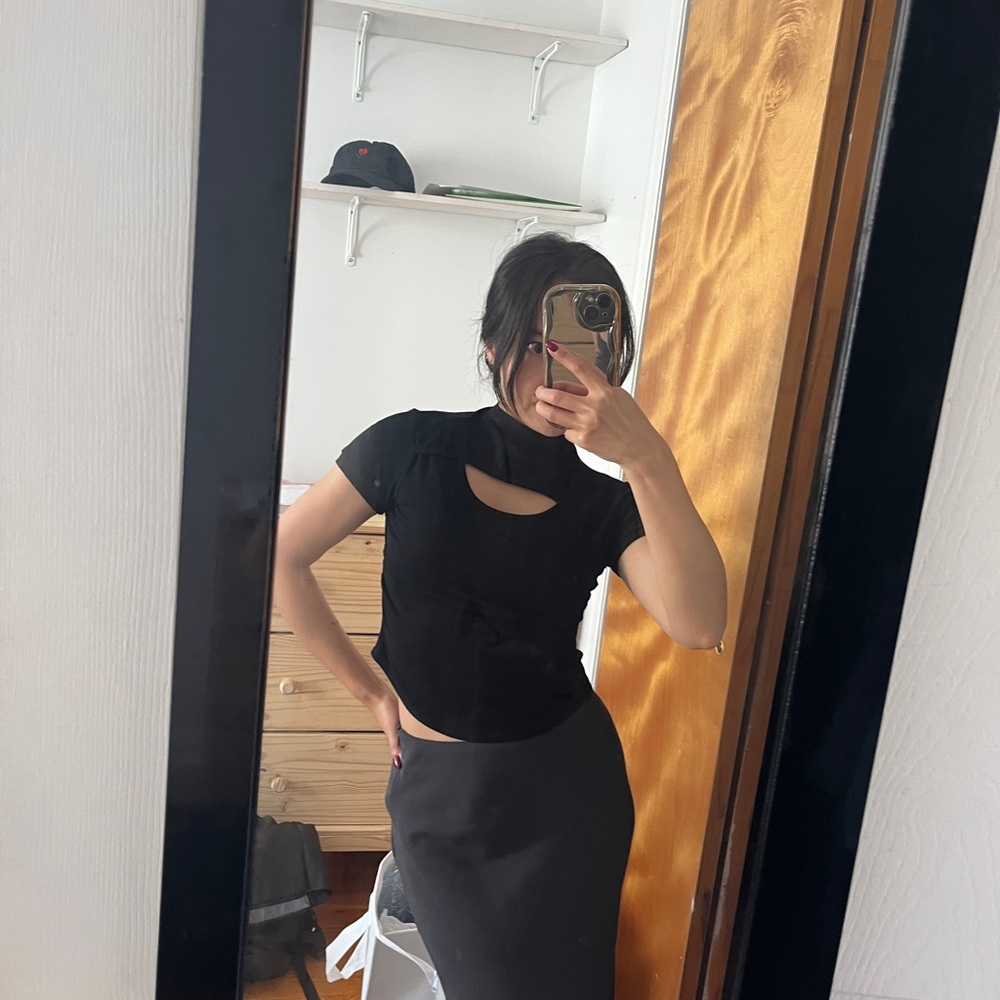 Stylish Black Cutout Top